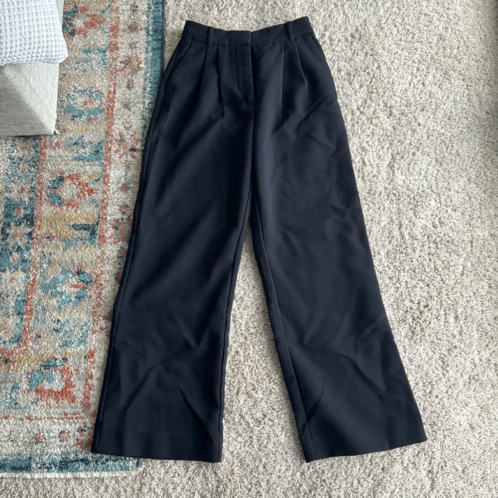 Abercrombie & Fitch Black Wide Leg Pants